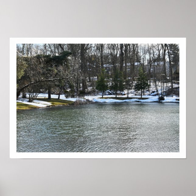Affiche du paysage aquatique d'hiver (Devant)