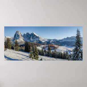Affiche du paysage de l'Alpe di Siusi