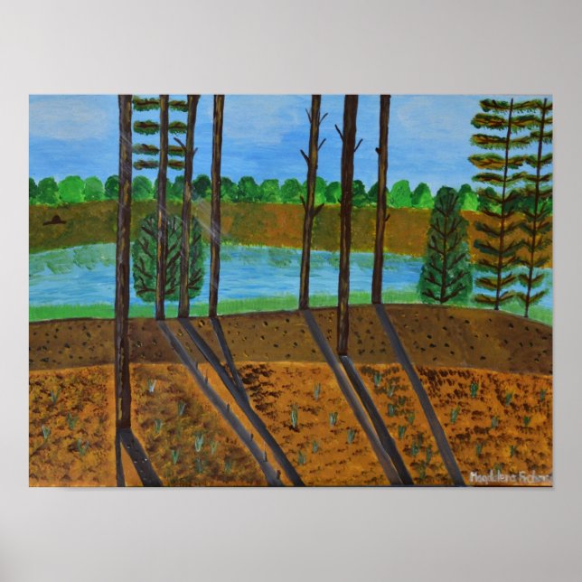 Affiche du paysage d'été (Devant)