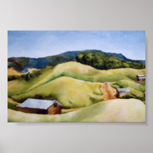 Affiche du paysage du pays (Devant)