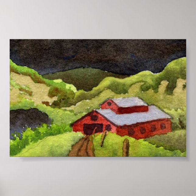 Affiche du paysage du pays (Devant)