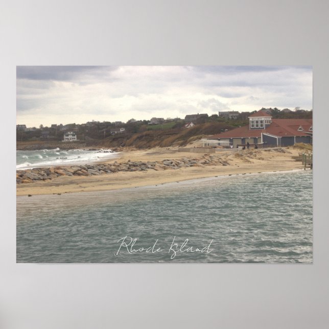 Affiche du paysage océanique de Rhode Island (Devant)