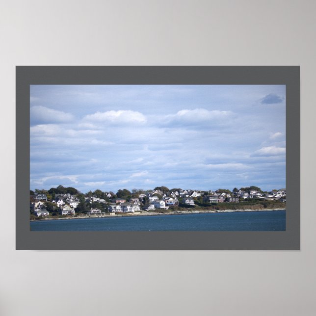 Affiche du paysage océanique de Rhode Island (Devant)