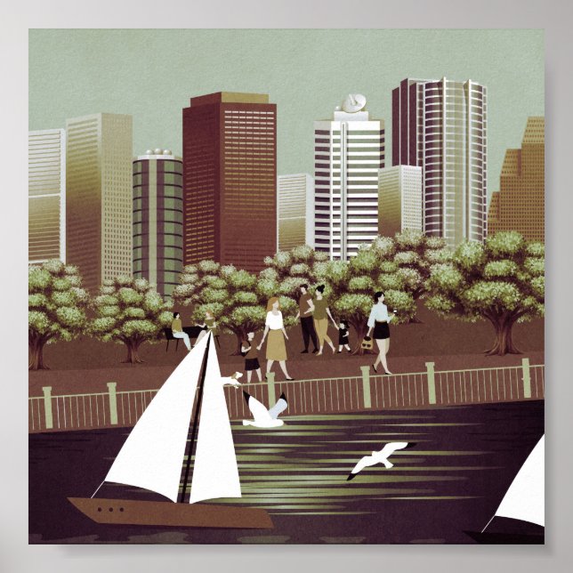 Affiche du paysage urbain (Devant)