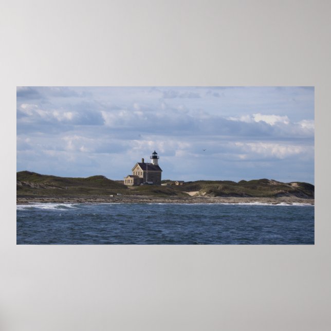 Affiche du phare de North Light Block Island (Devant)