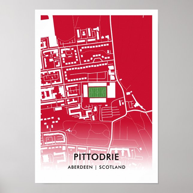 Affiche du Pittodrie Stadium – Maison d'Aberdeen F (Devant)