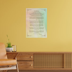 Affiche du poème Desiderata de Max Ehrmann