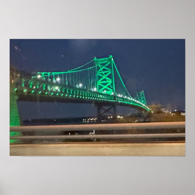 Affiche du pont Ben Franklin à Philadelphie (Devant)