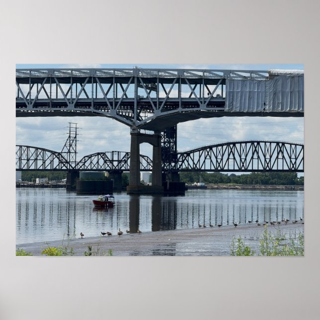 Affiche du pont Betsy Ross Philadelphie (Devant)