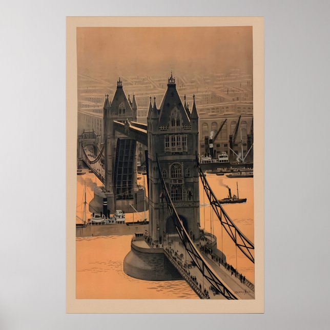 Affiche du pont de la Tour Londres Angleterre Voya (Devant)