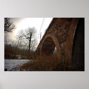 Affiche du pont en arc en hiver