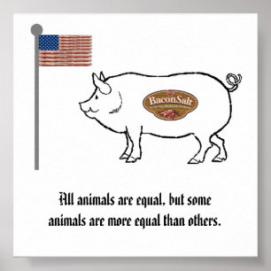 affiche du porc de la nation saline de bacon