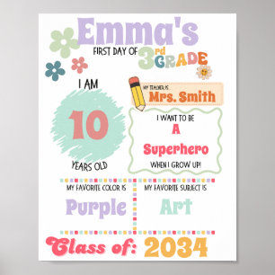 Affiche du premier jour de l'école