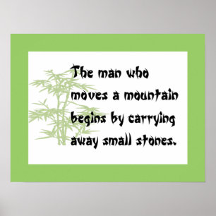 Affiche du proverbe chinois