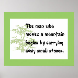 Affiche du proverbe chinois