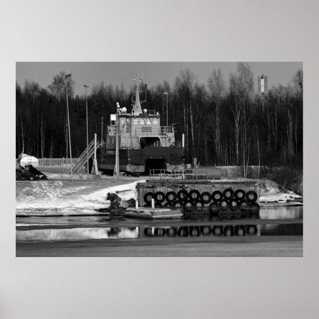 affiche du quai de navire (Devant)