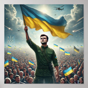 Affiche du rallye d'Ukraine Zelenskyy