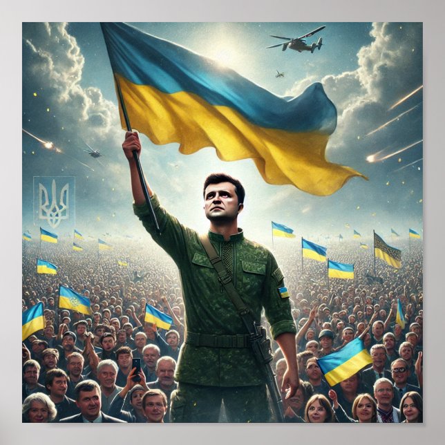 Affiche du rallye d'Ukraine Zelenskyy (Devant)