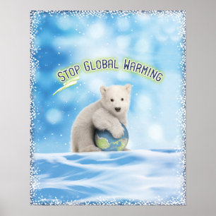 Affiche du Réchauffement climatique de l'ours pola