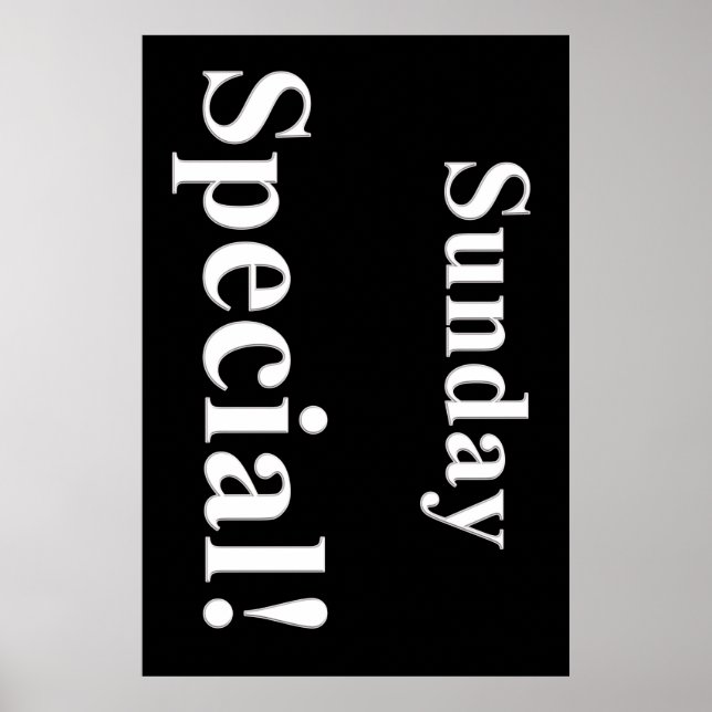 Affiche du salon de beauté spécial du dimanche (Devant)