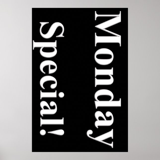 Affiche du salon de beauté spécial du lundi (Devant)