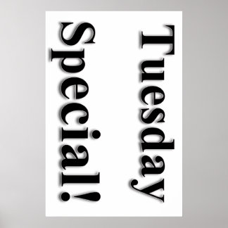 Affiche du salon de beauté spécial du mardi