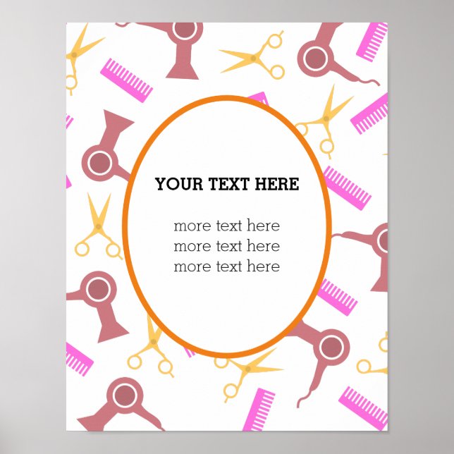 Affiche du salon de coiffure (Devant)