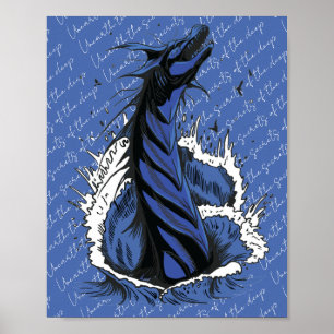 Affiche du serpent monstre de la mer bleue