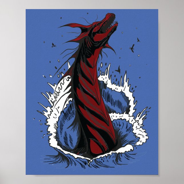 Affiche du serpent monstre de la mer Rouge (Devant)
