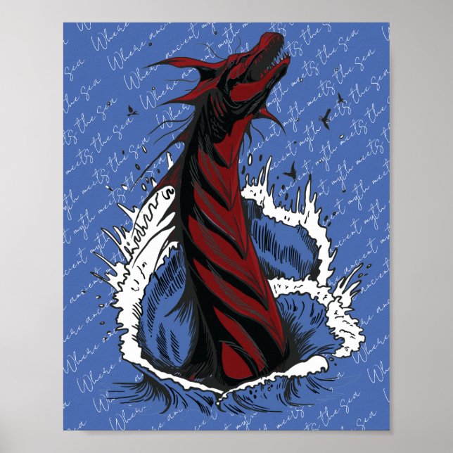 Affiche du serpent monstre de la mer Rouge (Devant)