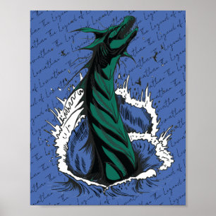 Affiche du serpent monstre de la mer verte