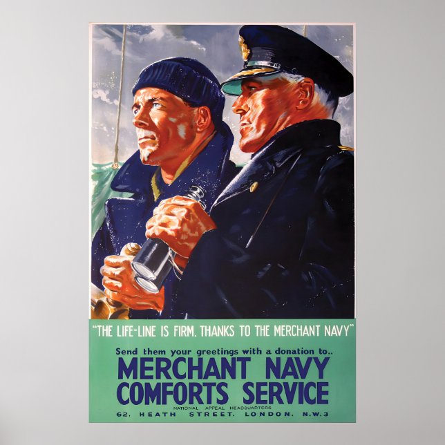 Affiche du Service de Confort de la Marine Marchan (Devant)