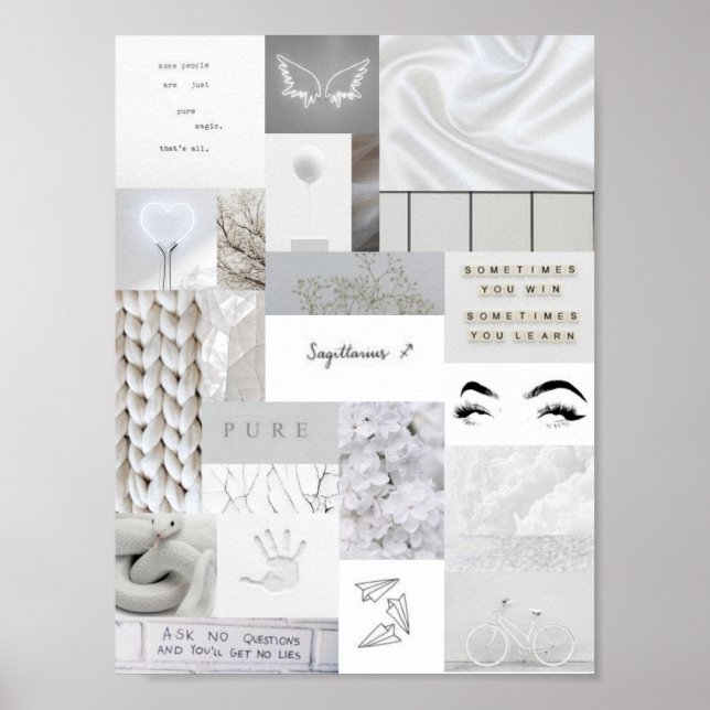 affiche du signe zodiac blanc esthétique sagittari (Devant)