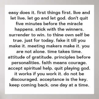 affiche du slogan de récupération