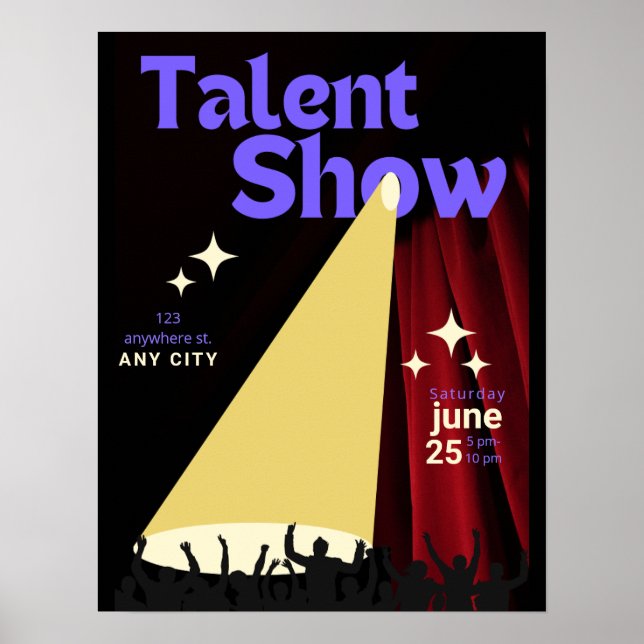 Affiche du spectacle de talents, Affiche du specta (Devant)