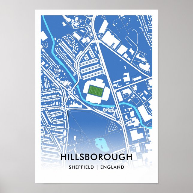Affiche du stade Hillsborough – Domicile de Sheffi (Devant)