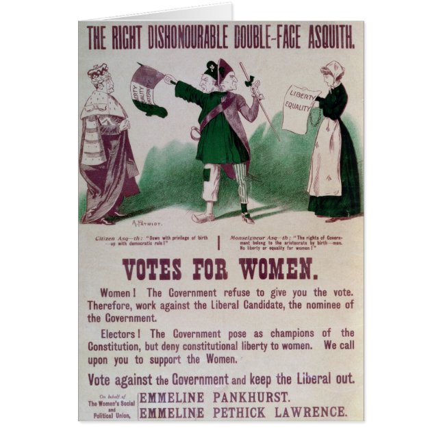 Affiche du suffrage des femmes (Devant)