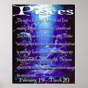 affiche du symbole de pisces