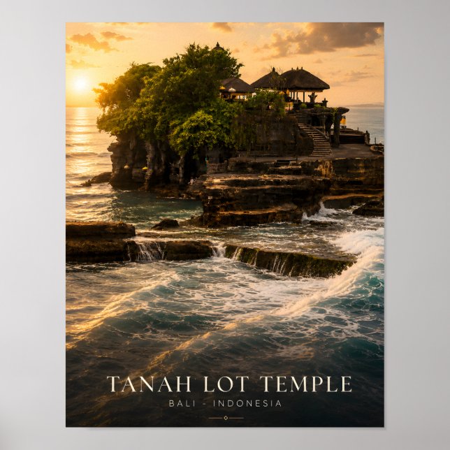 Affiche du temple de Tanah Lot à Bali (Devant)