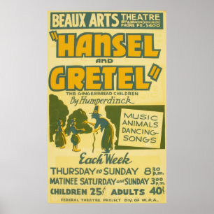 Affiche du théâtre Vintage Hansel et Gretel