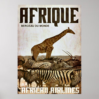 Affiche du tourisme en Afrique