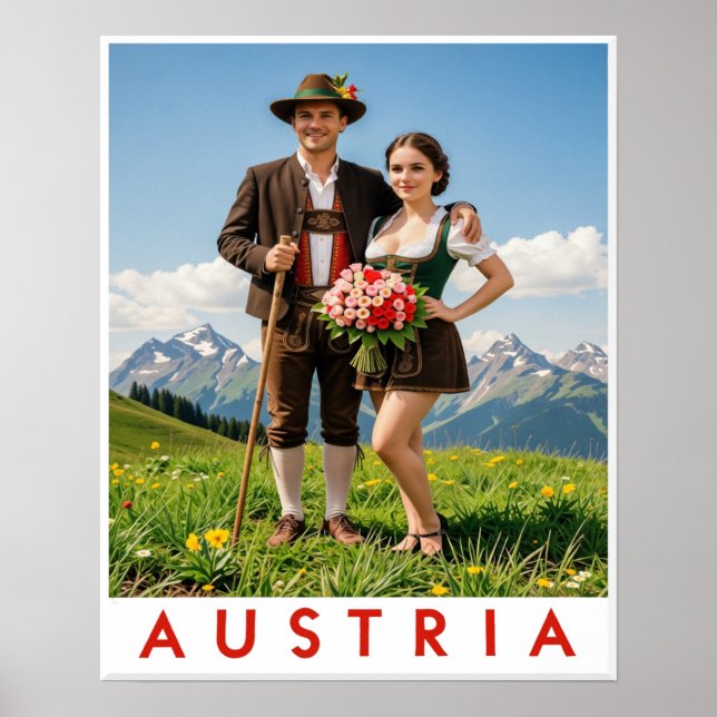 Affiche du Tyrol, Autriche  (Devant)
