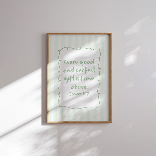 Affiche du verset de la Bible Jacques 1:17 Chaque  (Créateur téléchargé)