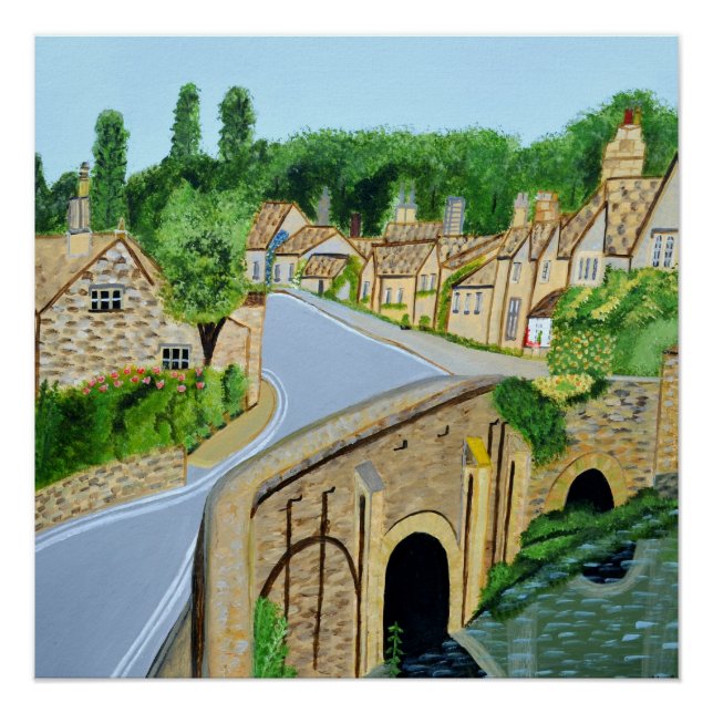 Affiche du village de Cotswold Angleterre (Devant)