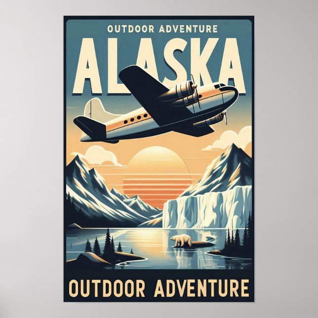 Affiche du Vintage voyage d'aventure en plein air  (Devant)
