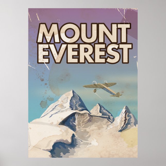 Affiche du Vintage voyage du Mont Everest (Devant)