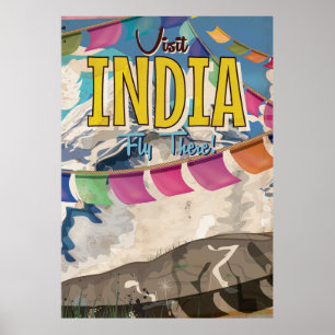 Affiche du Vintage voyage indien