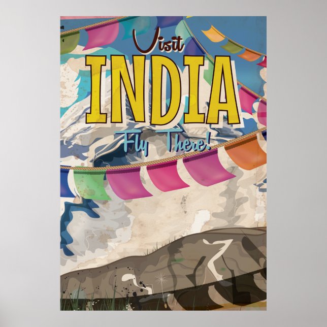 Affiche du Vintage voyage indien (Devant)