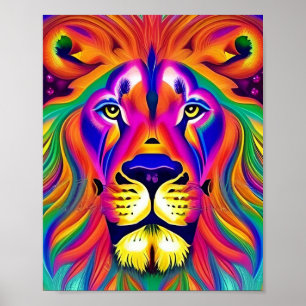 affiche du visage de lion