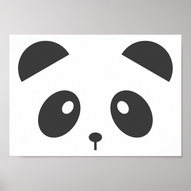 Affiche du visage de Panda (Devant)